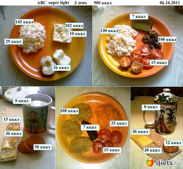 Диета На 500 Калорий В День Меню