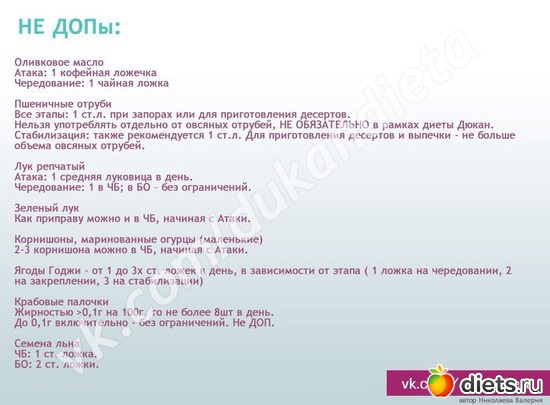 Диета Дюкана 2 Фаза Чередование Разрешенные