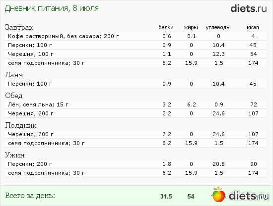 Диета 300 Ккал В День
