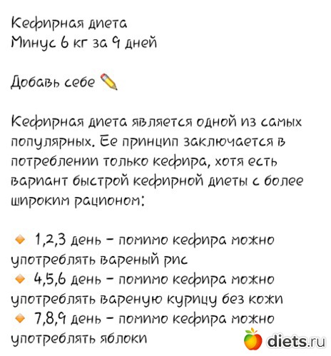 Быстрая Диета На Кефире