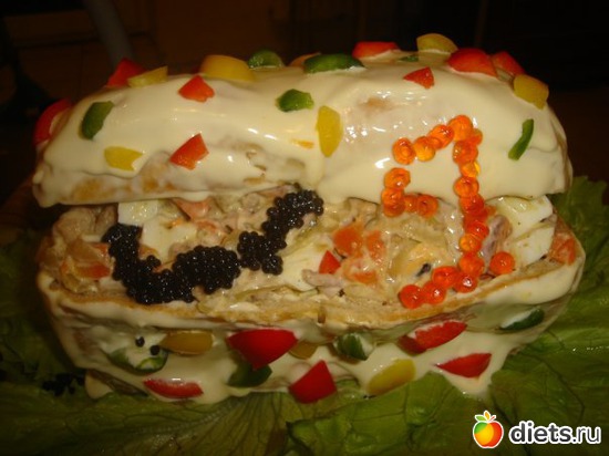 Салат с морепродуктами, альбом: Мое вредное хобби (родные не должны страдать из-за моей диеты)...