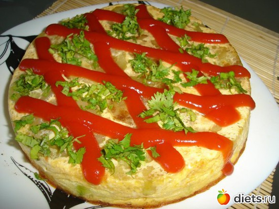 Омлет с кабачками, альбом: Мое вредное хобби (родные не должны страдать из-за моей диеты)...