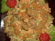 "Макароны с куриной печенью и сердцем"