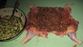2. курица начиненная овощами и яйца+творог+зеленый лук