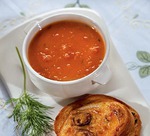 Тыквенно-томатный суп на 1 порцию (получается около 93 ккал):