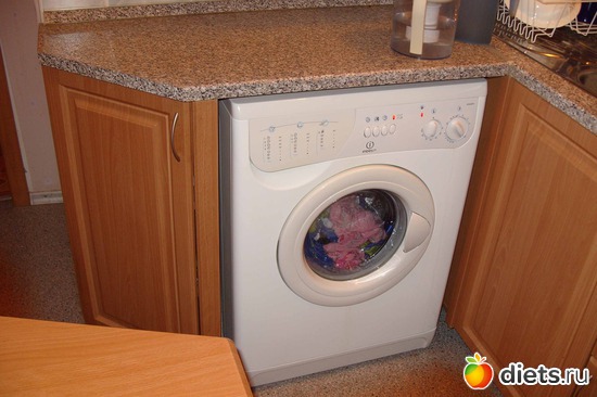 машина встроена в кухонный гарнитур, альбом: кухня