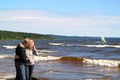 на море