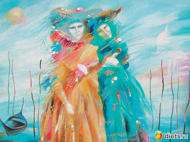 Карнавал 2004 г. размер: 50х70 см. холст масло, альбом: Дмитрий Спирос. Венеция