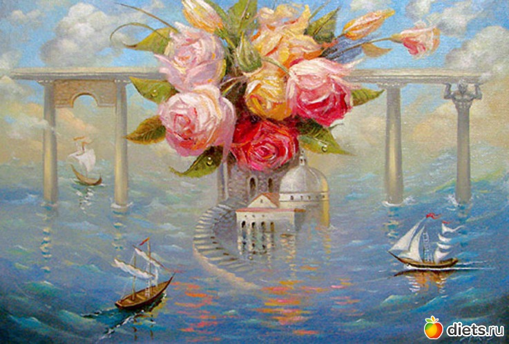 Цветы в честь Венеции год: 2008 г. размер: 55х40 см. холст масло, альбом: Дмитрий Спирос. Венеция