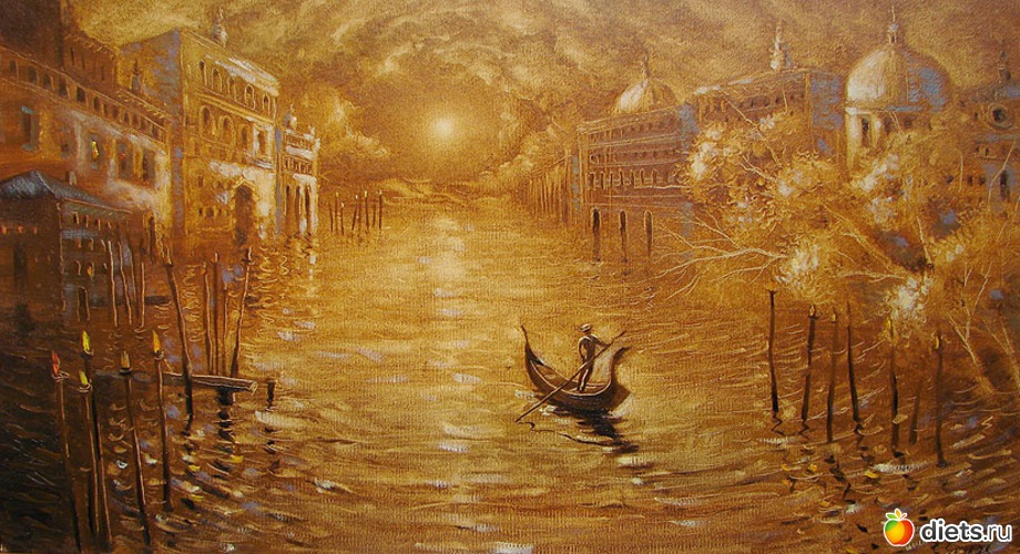 В закате солнца год: 2008 г. размер: 30х60 см. холст масло, альбом: Дмитрий Спирос. Венеция