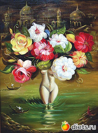 Женщина-ваза год: 2008 г. размер: 40х55 см. холст масло