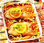 Лосось с лимоном запеченный в микроволновой печи