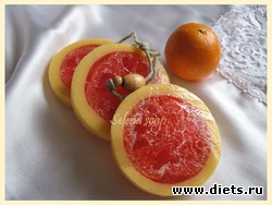 Мыло-мочалка антицеллюлитная "Свежий апельсин"