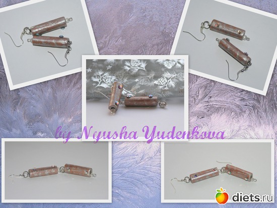 Новогодние серьги из палочек корицы, альбом: Моё творчество))))