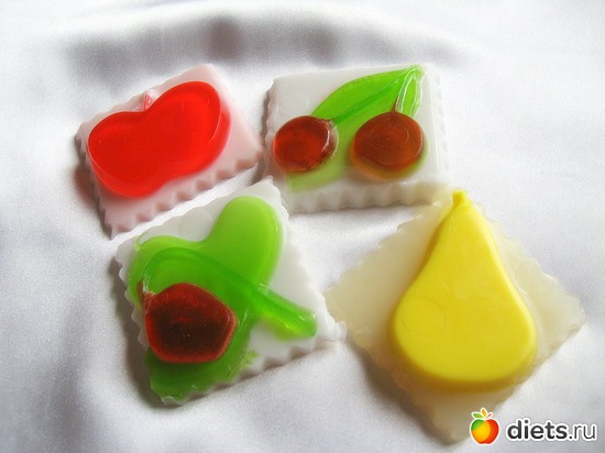 фруктовый сад, формочки для песка, альбом: мыло из простых форм