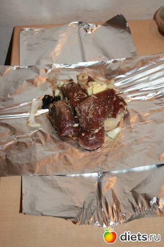 2 фото: говядина в аэрогриле