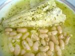 Тушеная рыбка с фасолью