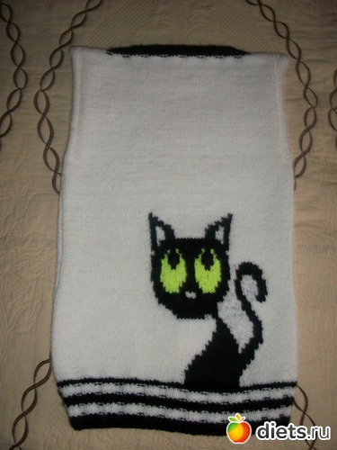 безрукавка с кошечкой, альбом: мое вязание