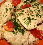 Закуска из маринованной куриной грудки