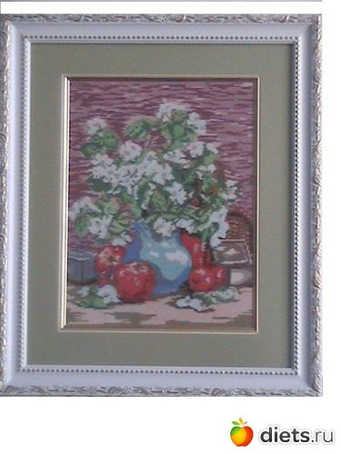 натюрморт, альбом: вышивка крестом - любимое хобби
