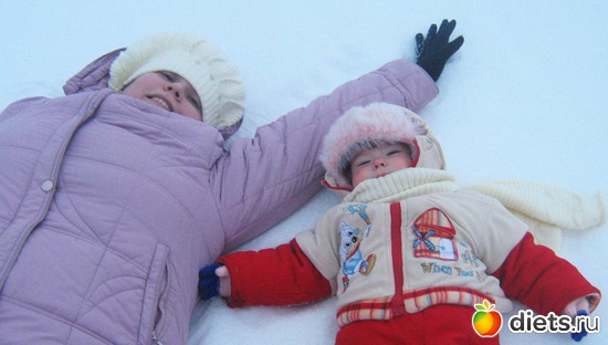 Валяемся на снежной перине