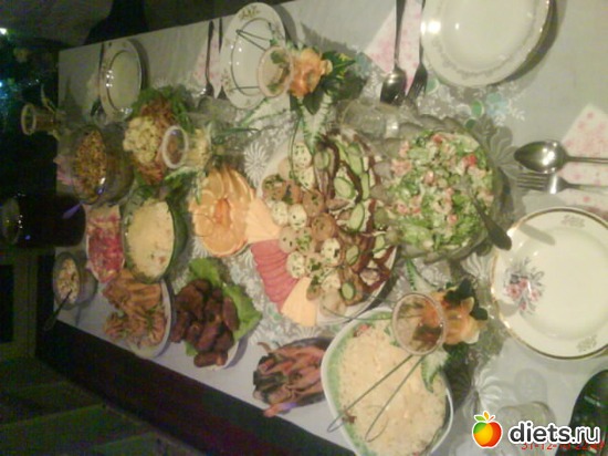 Новый год,чтоб не изхудать,стол на 4 человека, альбом: Всего по немногу