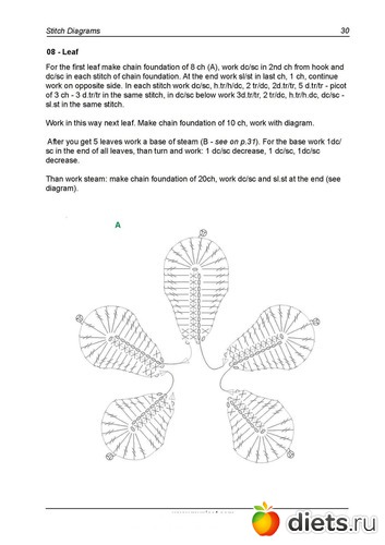 цветочки и листики,стр 10, альбом: цветы крючком
