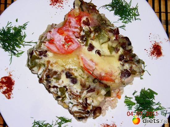Картофельная запеканка с курицей в грибном соусе., альбом: Мои блюда