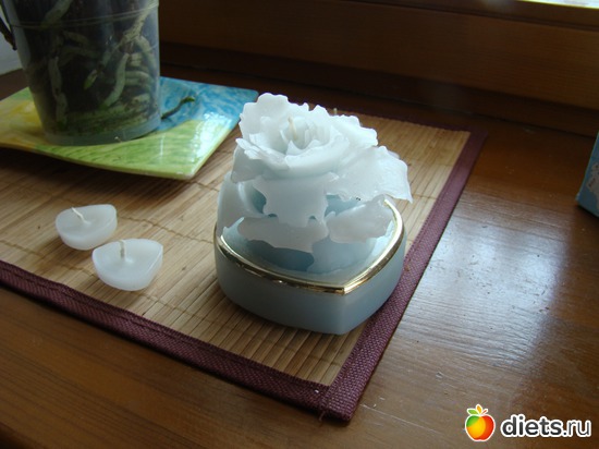 свеча-роза., альбом: моё рукоделие