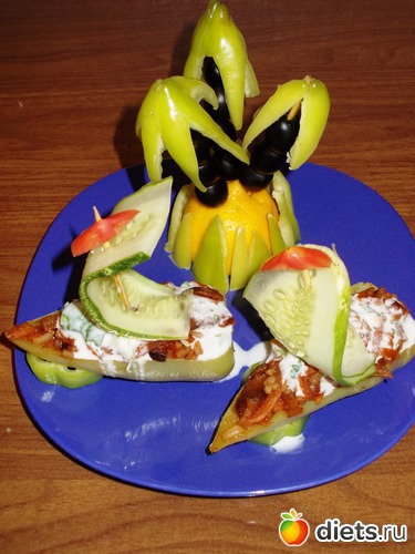 лодочки из перца 175ккал., альбом: Мои блюда