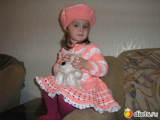 Комплект связанный крючком на заказ (юбка,берет,болеро), альбом: Мои работы