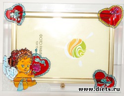 Эксклюзивные подарки, ручная роспись, Рамка "Ангел"