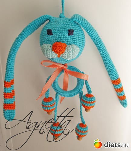 Зайка Сеня (заказанный именно в таких цветах), альбом: СлингоИгрушки