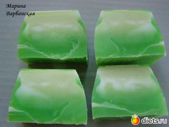 Мраморное мыло (яблоко-лайм), альбом: Мыло ручной работы