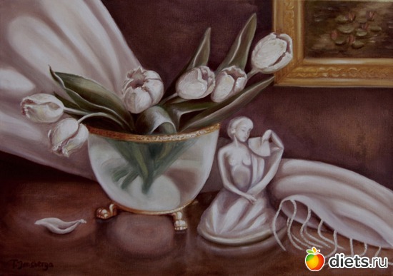 Натюрморт с вазой на львиных лапах., альбом: Мои работы