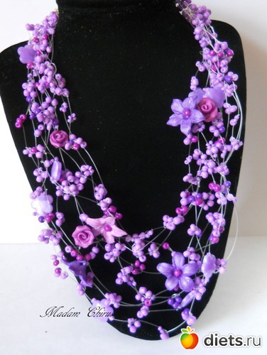 Колье " Сиреневая дымка", альбом: Украшения на продажу.