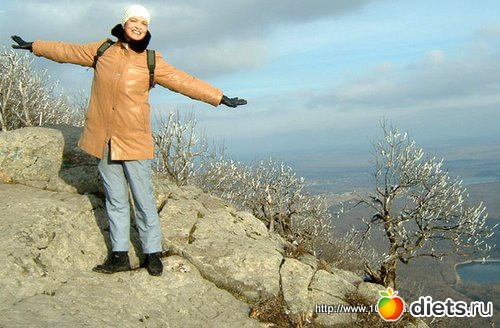 на вершине горы Железной