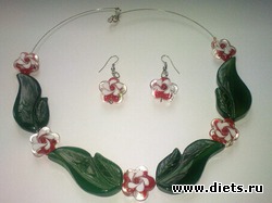 колье и серьги "Летний день"