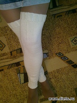 Вязаные высокие гетры - чулки
