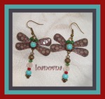 Серьги-стрекозки