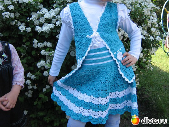 Комплект весенний (жилет и юбка) для..., альбом: Вязалочки от Иришки