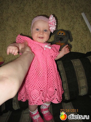 Платье для малышки на заказ крючком