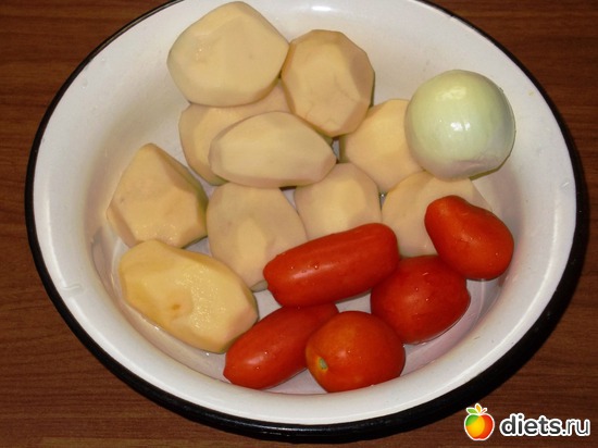 Очень простое блюдо : ) Картофель с курицей и яйцом, альбом: Мои блюда