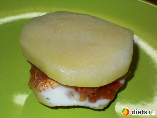 Очень простое блюдо : ) Картофель с курицей и яйцом, альбом: Мои блюда