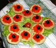 Тарталетки с семгой и икрой