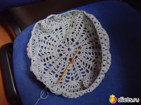 серый берет в процессе работы, альбом: мои хобби