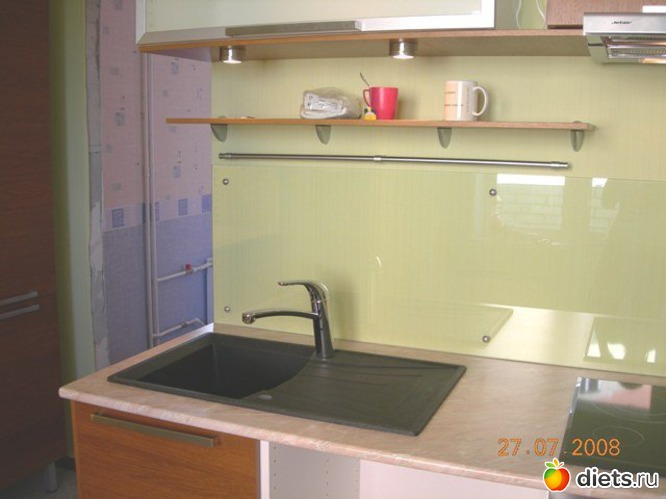 Фартук из стекла, альбом: Мебель для кухни