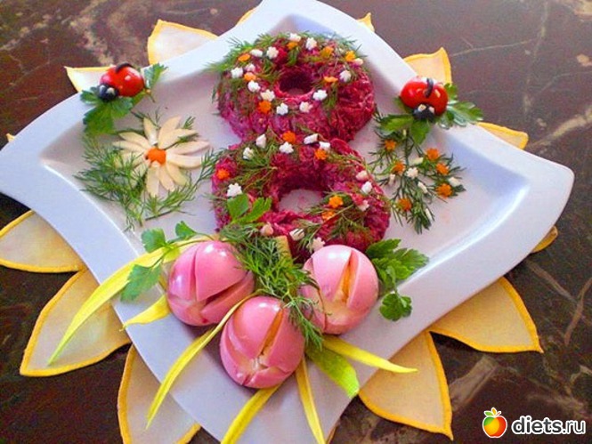 1 фото: Украшения салатов и иных блюд