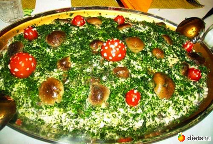 4 фото: Украшения салатов и иных блюд