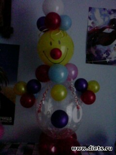 Украшение шарами.